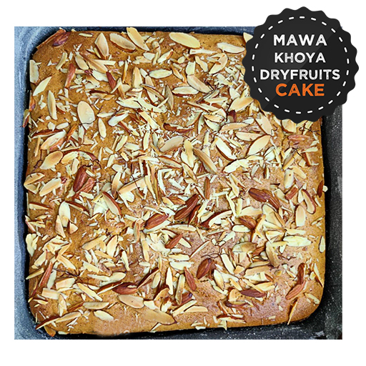 Mawa Khoya Dryfruits Cake