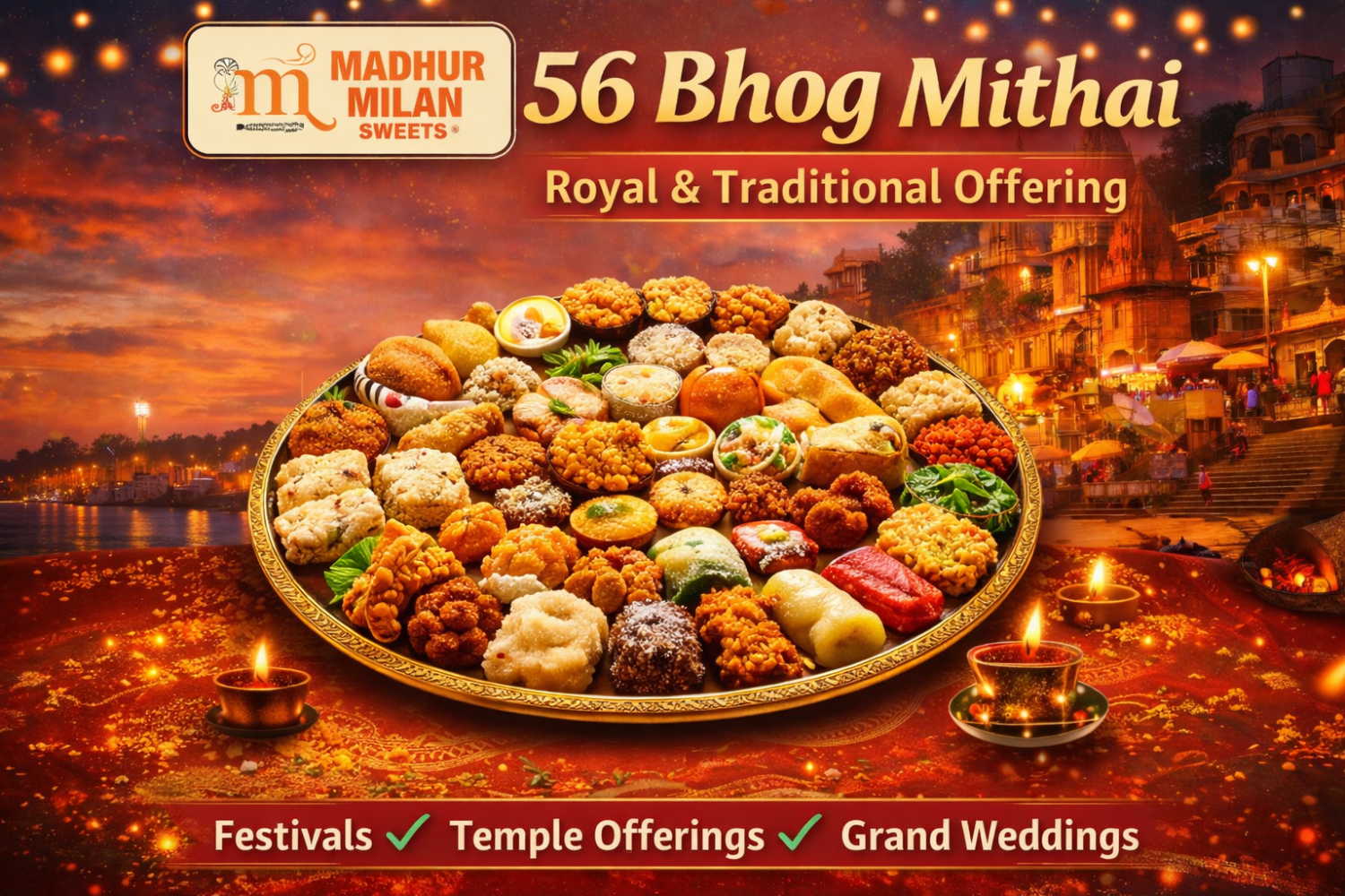 Madhurmilan Sweets: Varanasi Mein Sabse Shuddh aur Swadisht 56 Bhog Prasad