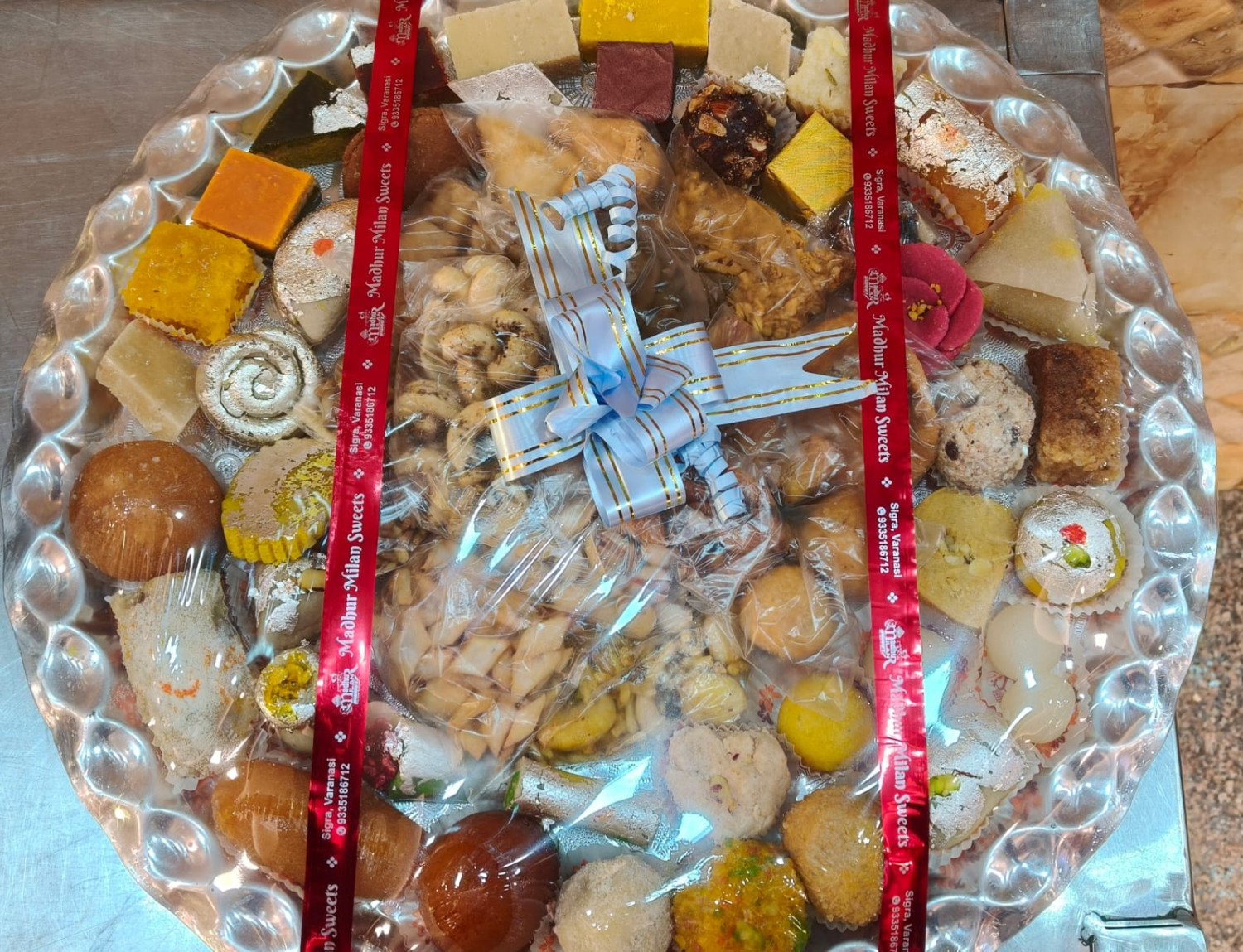 56 Bhog Maha Prasadh ( Sweets , Namkeen ,DryFruits ) Mix Thal